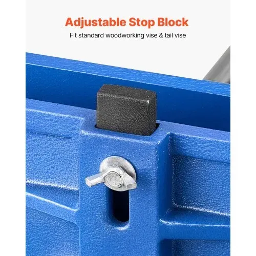 VEVOR Schnellspanner Schraubstock für Holzbearbeitung, 22,86 cm Backenbreite, Schraubstock, 25,9 cm Backenöffnung, Gusseisenkonstruktion, verstellbarer Frontanschlag, Werkbankschraubstock – Bild 3