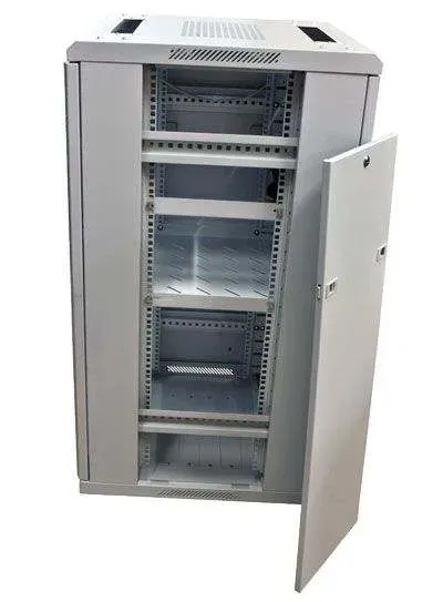 ALLNET 19"Schrank, 12HE, B600/T 600mm, Glastür, Lichtgrau, SNB-Serie, – Bild 9