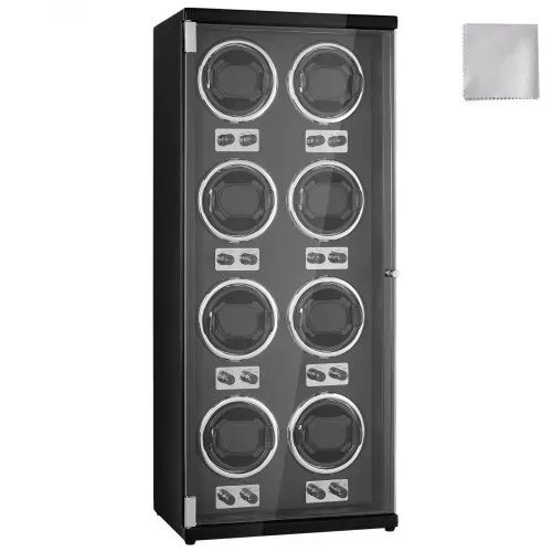 VEVOR Uhrenbeweger, Automatik-Uhrenbeweger, Watch Winder, Uhrenbeweger für Automatikuhren, Automatischer Uhrenbeweger mit Platz für 8 Uhren, LED Beleuchtung, 150–207 mm Einstellbar Riemenlänge – Bild 8