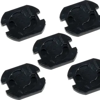 Einsteckschutz für Steckdosen, Schwarz mit Drehmechanik, 5er-Set Einsteckschutz für Steckdosen, Schwarz mit Drehmechanik, 5er-Set