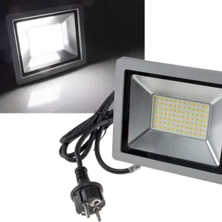 LED-Fluter SlimLine “CTF-SLT 50” silber 50W, 5220lm, 4000K, neutralweiß, IP44 LED-Fluter SlimLine “CTF-SLT 50” silber 50W, 5220lm, 4000K, neutralweiß, IP44