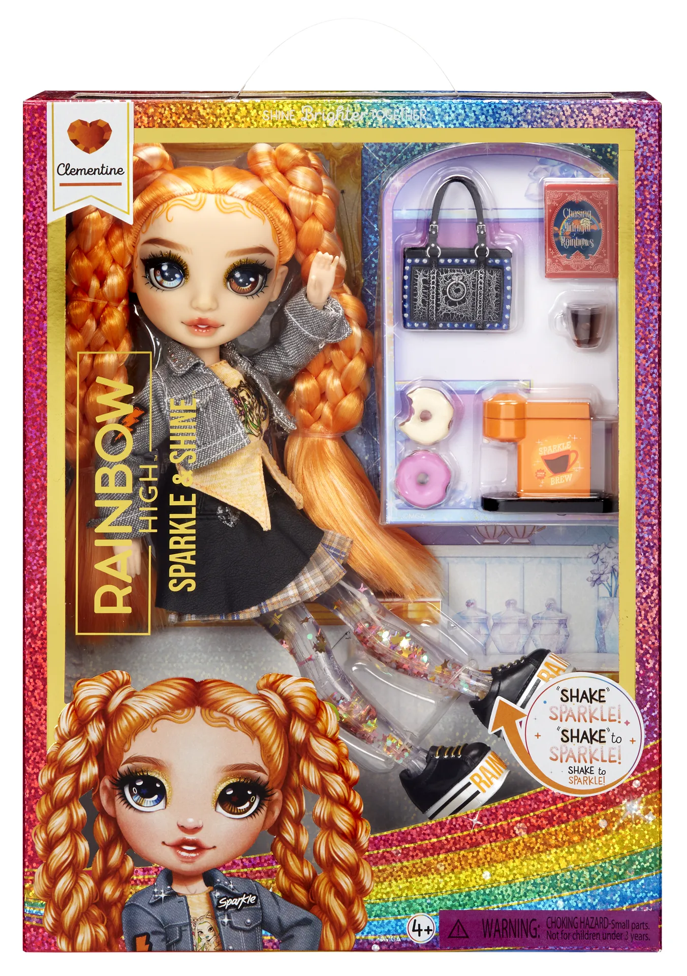 Rainbow High Sparkle & Shine Fashion Dolls- Clementine (Orange) – Bild 7