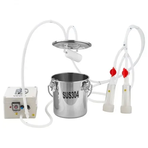 VEVOR Elektrische Ziegenmelkmaschine, 3-L-Eimer aus Lebensmittelechtem Edelstahl, Melkausrüstung mit 5200-mAh-Akku, 2 Zitzengummis, Pulsations-Vakuummelkmaschine, Impulsmelker (nur für Ziegen) – Bild 10