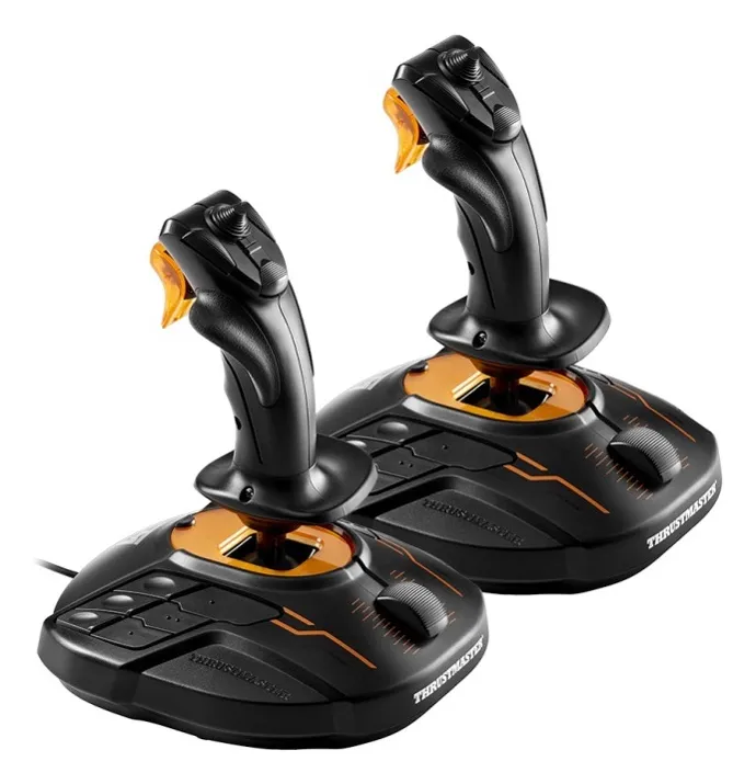 Thrustmaster T.16000M FCS SPACE SIM DUO Schwarz, Orange USB Joystick Analog / Digital PC Thrustmaster T.16000M FCS SPACE SIM DUO Schwarz, Orange USB Joystick Analog / Digital PC