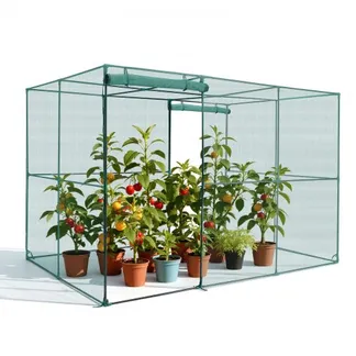 VEVOR Pflanzenschutzzelt, 2900x1940x1940 mm Pflanzenschutznetz, Tür mit Reißverschluss, windbeständiger, Pflanzenkäfig Gewächshaus für Hochbeete im Freien, Garten, Terrasse & Rasen VEVOR Pflanzenschutzzelt, 2900x1940x1940 mm Pflanzenschutznetz, Tür mit Reißverschluss, windbeständiger, Pflanzenkäfig Gewächshaus für Hochbeete im Freien, Garten, Terrasse & Rasen