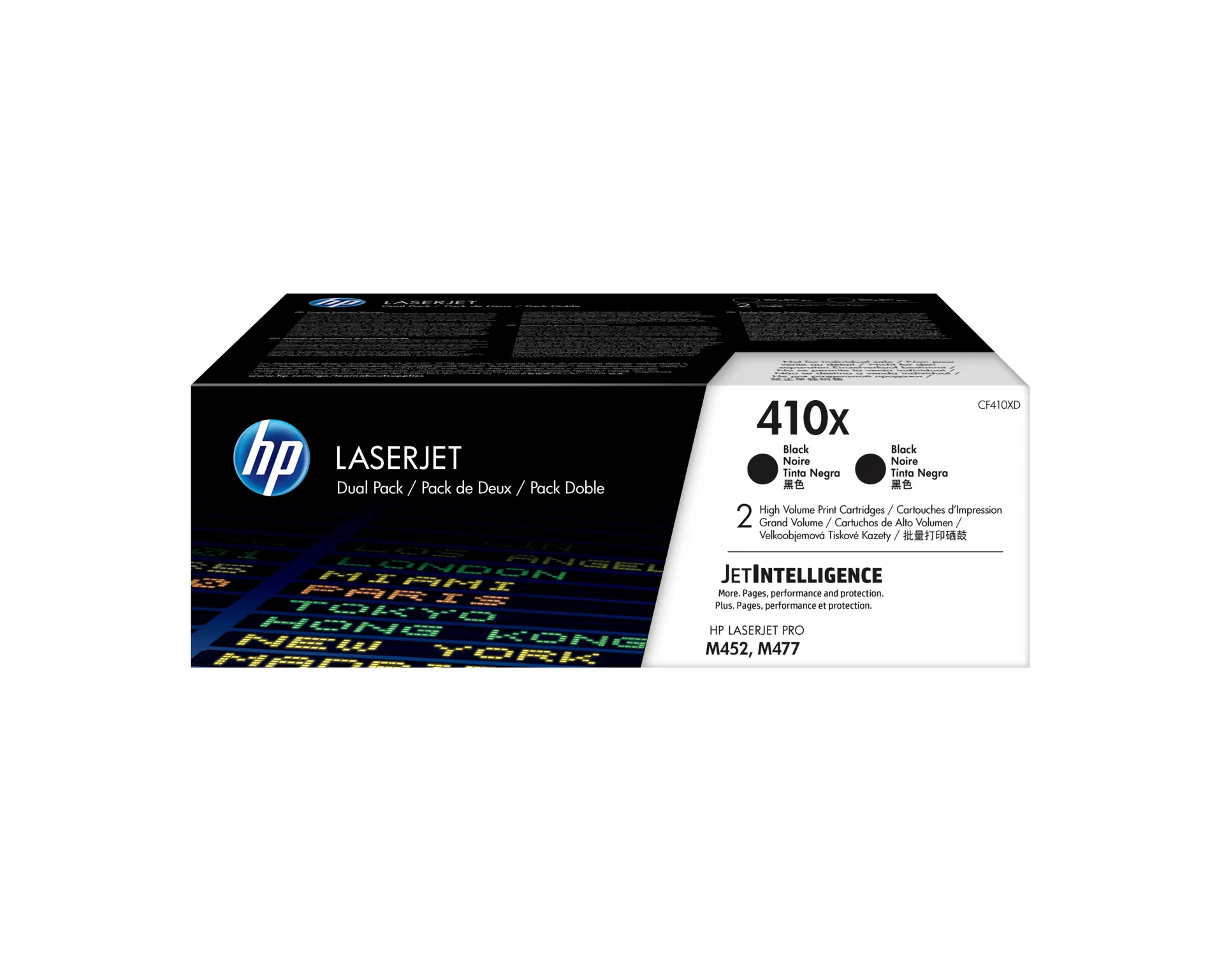 HP 410X 2er-Pack Schwarz Original LaserJet Tonerkartuschen mit hoher Reichweite HP 410X 2er-Pack Schwarz Original LaserJet Tonerkartuschen mit hoher Reichweite