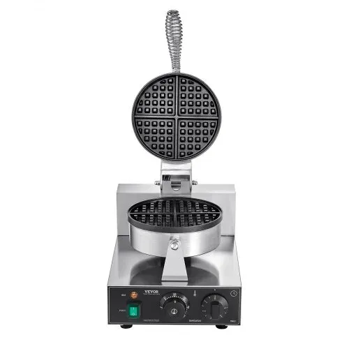 VEVOR kommerzielles Waffeleisen 1230 W Waffel Maker mit antihaftbeschichteten Backflächen Waffeleisen aus Edelstahl mit Temperatur- und Zeitregelung, für Restaurant Bäckerei 4 Fächerfömige Waffeln – Bild 10