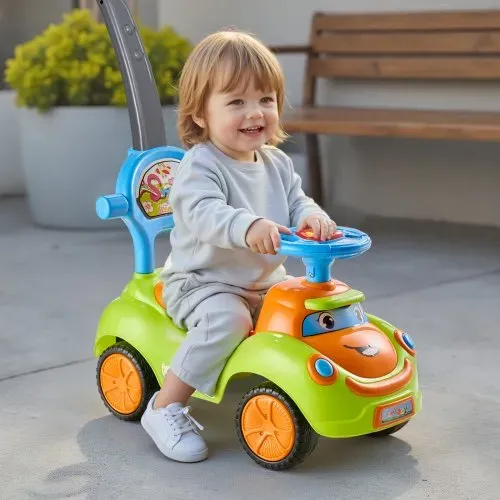 VEVOR Rutschauto, 830 x 420 x 880 mm Rutscher, Schub Car mit Schutzgeländer, Griff & Stauraum unter dem Sitz, Lauflerngerät 25 kg Tragkraft, Lauflernhilfe für Kleinkinder von 19 bis 36 Monaten – Bild 7