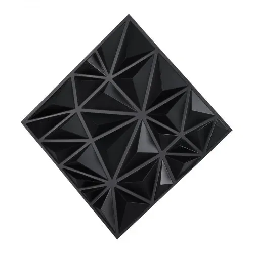VEVOR 3D-Wandpaneele, 33er-Set 30x30 cm PVC-Moderne minimalistische Wandverkleidung, 2,97 m², Wanddeko, Inneneinrichtung für Decke, Schlafzimmer, Wohn- und Spielzimmer, Mattschwarz – Bild 8