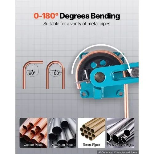 VEVOR Manueller Rohrbieger Rohrbiegegerät 10-25 mm Rohrbiegemaschine Handrohrbieger – Bild 5