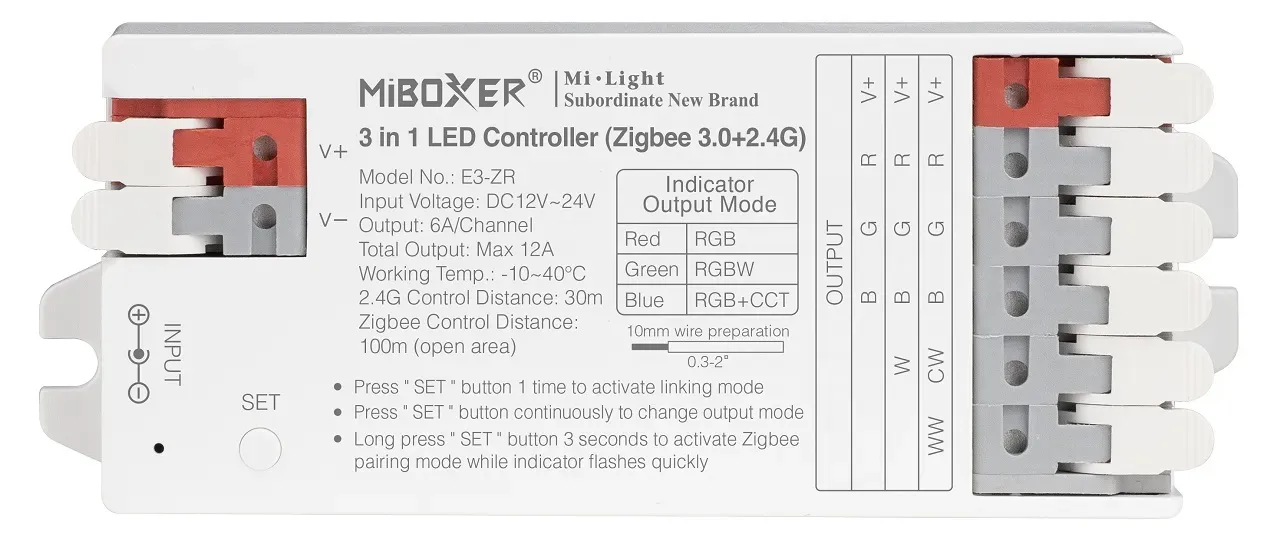 MiBoxer E3-ZR LED Controller 3in1 (RGB/RGB-W/RGB+CCT) Zigbee 3.0/2.4G – Bild 3