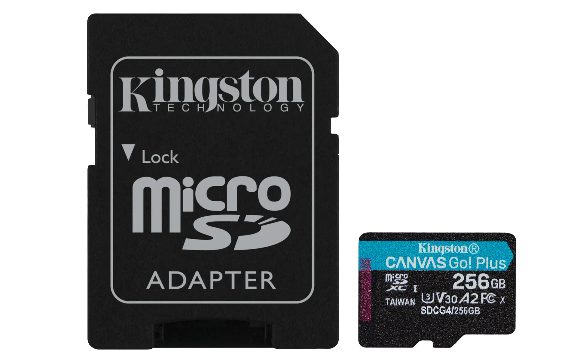 Kingston Technology 256GB microSDXC Canvas Go Plus Gen4 200 MB/s A2 U3 V30-Karte + Adapter Kingston Technology 256GB microSDXC Canvas Go Plus Gen4 200 MB/s A2 U3 V30-Karte + Adapter