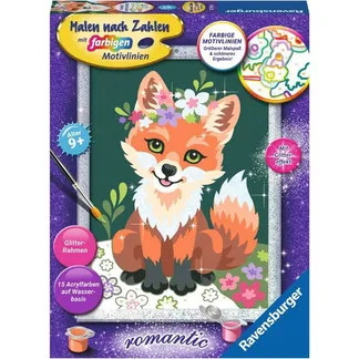 Malen nach Zahlen – Blumiger Fuchs Malen nach Zahlen – Blumiger Fuchs