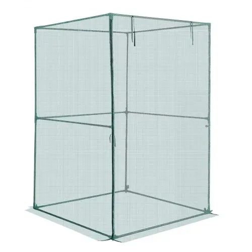 VEVOR Pflanzenschutzzelt, 1200x1200x1800 mm Pflanzenschutznetz, Tür mit Reißverschluss, windbeständig, hoher Pflanzenkäfig Gewächshaus für Hochbeete im Freien, für Garten, Terrasse & Rasen – Bild 10