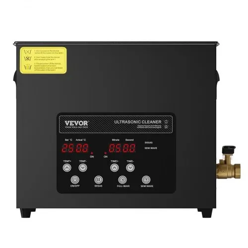 VEVOR 10 L Ultraschallreiniger 240 W digitales Ultraschallreinigungsgerät mit Schonmodus & verbesserter Entgasung, 40 kHz industrieller Schmuckreiniger mit Heizung & Timer, für Brillen Uhren Schwarz – Bild 10