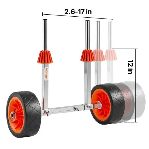 VEVOR Kajakwagen, 113 kg, Kanuwagen mit 19,1 cm Vollgummireifen & 4 m Spanngurt, Bootswagen zum Transportieren von Kajaks, Kanus, Paddleboards, Jon-Booten, Wassersportgeräte, 560x190x485 mm – Bild 9