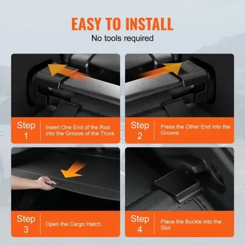VEVOR Einziehbare Laderaumabdeckung, wasserfeste Kofferraumabdeckung, Sicherheitsschutz für Honda CRV 2023-2025 5-Seater, UV-beständige Kofferraumabdeckung aus Aluminiumlegierung & PVC-Lederstruktur – Bild 4