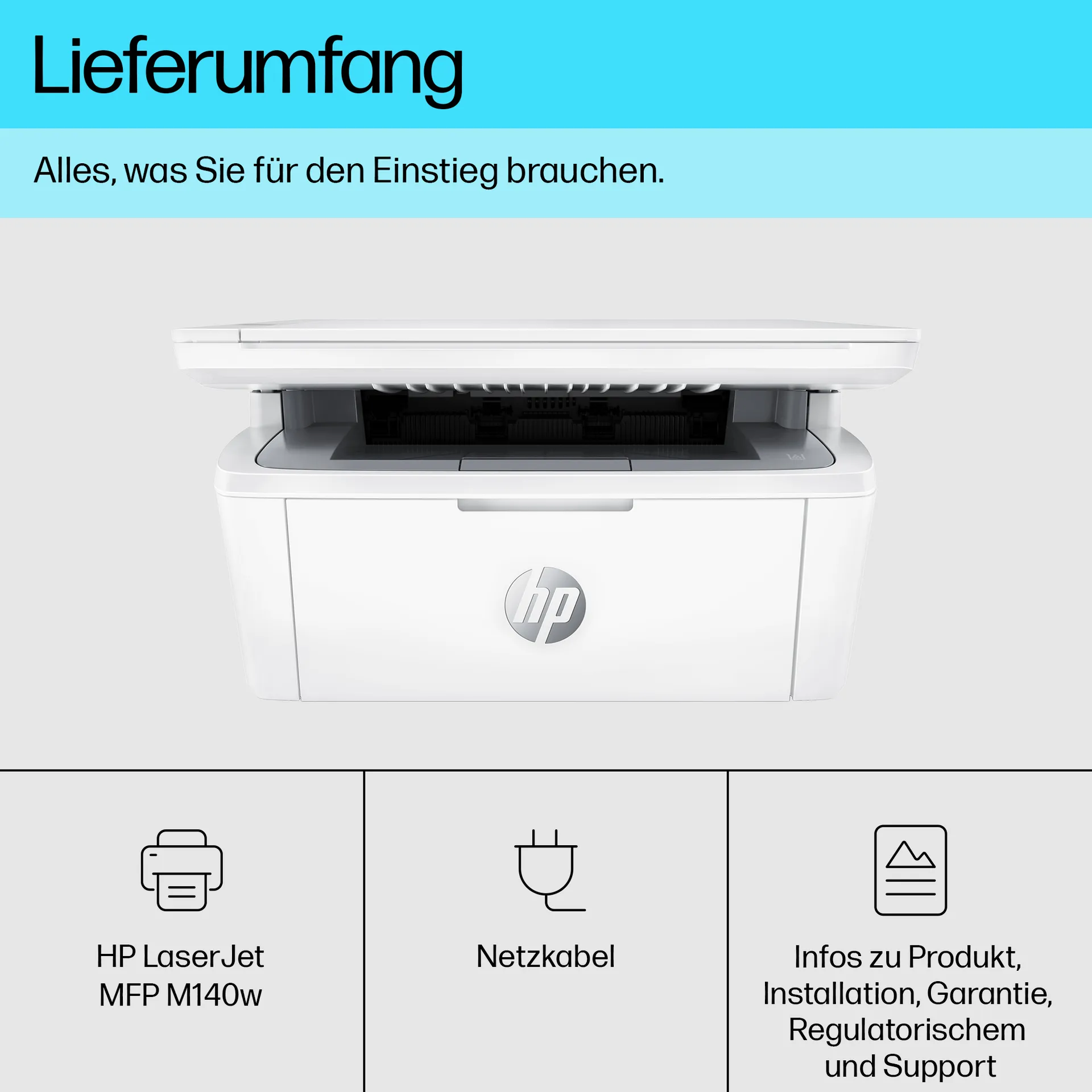 HP LaserJet M140w Wireless Multifunction Schwarzweiß Drucker, Kopierer, Scanner – Bild 4