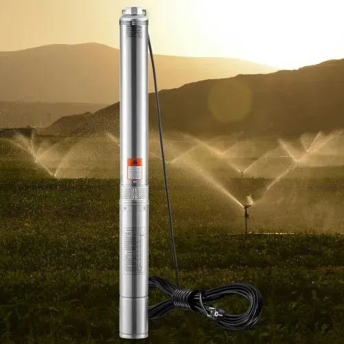 VEVOR Tiefbrunnen-Tauchpumpe, 1100 W, 230 V, 50 Hz, 7,1 m³/h max. Durchfluss, 105 m max. Förderhöhe mit 19,4 m Stromkabel, Edelstahl-Wasserpumpen für industrielle Bewässerung und den Heimgebrauch, IP68-Wasserschutzklasse – Bild 7