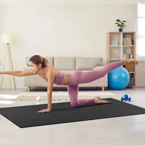 VEVOR Trainingsmatte, rutschfeste, hochdichte Premium-Yogamatte, Trainings-Yogamatte für Männer und Frauen, Fitness- und Trainingsmatte mit Tasche und Tragegurt, für alle Arten von Heim-Yoga, Pilates und Bodentraining (2,4 x 1,5 m) – Bild 7