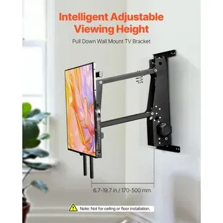 VEVOR motorisierte TV Wandhalterung Halterung für 813 bis 1651 mm Fernseher, elektrischer verstellbarer herunterklappbarer Ständer mit max. VESA 60 x 60 cm, passend für Fernseher bis zu 40 kg VEVOR motorisierte TV Wandhalterung Halterung für 813 bis 1651 mm Fernseher, elektrischer verstellbarer herunterklappbarer Ständer mit max. VESA 60 x 60 cm, passend für Fernseher bis zu 40 kg