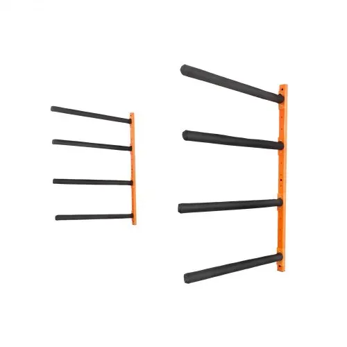 VEVOR Kayak Wandalterung Kajak Aufhänger 1168 x 850 x 45 mm, Kajakständer 4 Kajaks 797,5 ± 10 mm Stützarmlänge, 181,6 kg Tragfähigkeit Kajak Aufbewahrungsregal Robuste Kajak-Aufbewahrungshaken – Bild 9