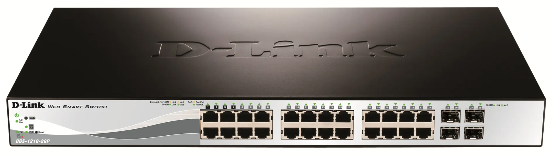 D-Link DGS-1210-28P Managed L2 Gigabit Ethernet (10/100/1000) Power over Ethernet (PoE) 1U D-Link DGS-1210-28P Managed L2 Gigabit Ethernet (10/100/1000) Power over Ethernet (PoE) 1U