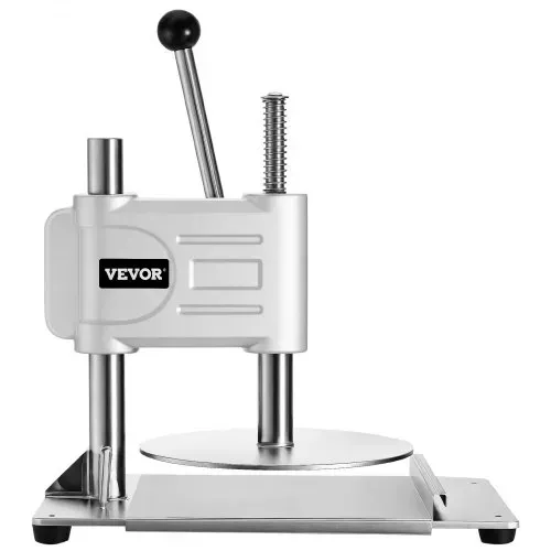 VEVOR manuelle Pizzateigpresse 241,3 mm Gebäck-Pressplatte, Brotpresse aus Edelstahl, kommerzieller Chapati Presse, 5 mm Dicke Formmaschine mit Griff & 100 Stk. Pergamentpapier, Pizza-Teigrolle – Bild 10