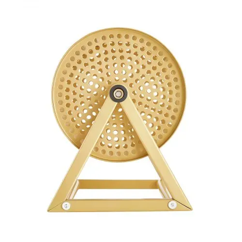 VEVOR Tombola Trommel, 295xØ167mm, Lostrommel mit Fassungsvermögen von 2500 Lose oder 100 Lotteriebälle, Gewinnspieltrommel mit Kurbel & Dreiecksständer, für Veranstaltungen & Feiern, Gold – Bild 9