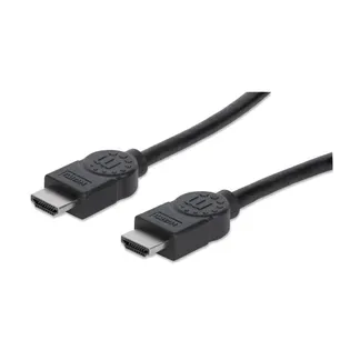 Manhattan High Speed HDMI-Kabel, ARC, 3D, 4K@30Hz, HDMI-Stecker auf HDMI-Stecker, geschirmt, schwarz, 1 m Manhattan High Speed HDMI-Kabel, ARC, 3D, 4K@30Hz, HDMI-Stecker auf HDMI-Stecker, geschirmt, schwarz, 1 m