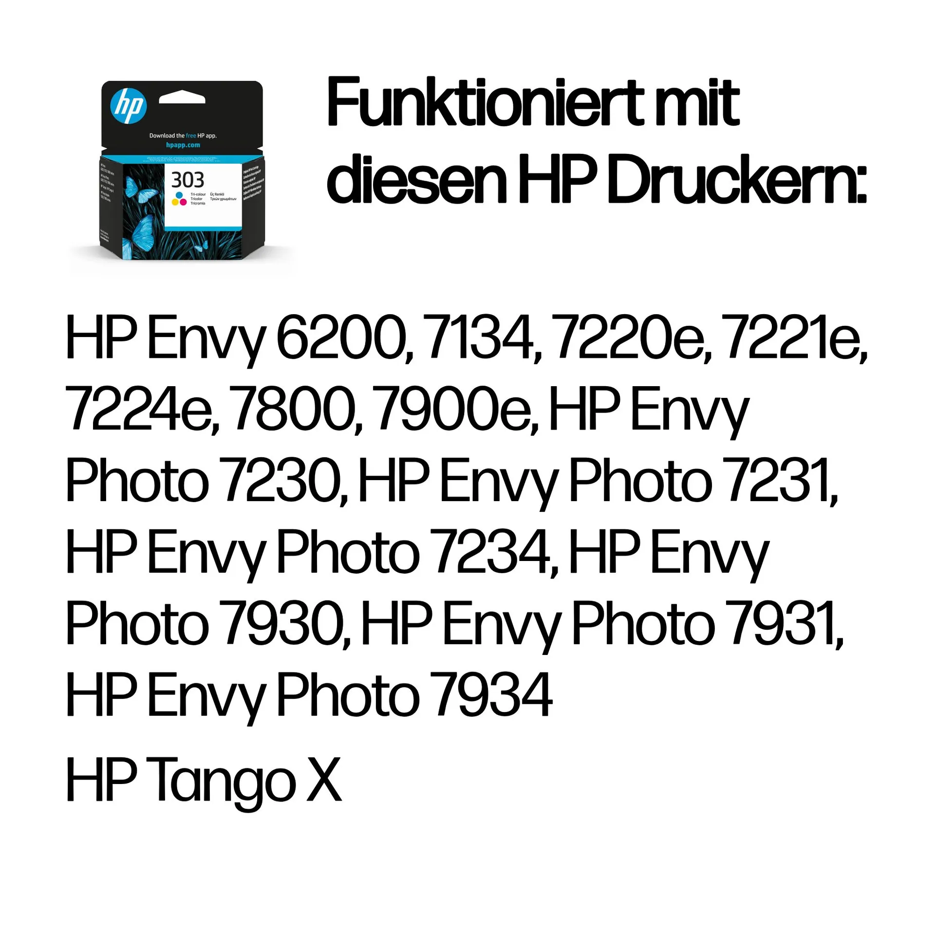 HP 303 Cyan/Magenta/Gelb Original Druckerpatrone – Bild 2