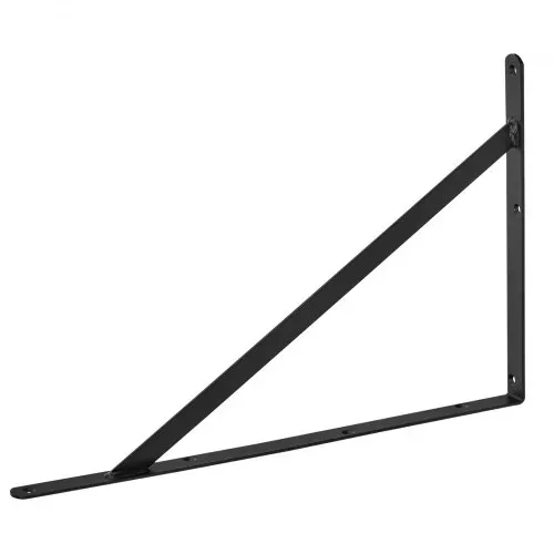 VEVOR Regalhalterung, 460 x 305 x 25 mm, 12 Stück, schwebende Regalträger, Halterungen für Regale, 3 mm dicke, mattschwarze dreieckige Regalhalterung, Regalhalter aus Stahl mit 72,6 kg Tragkraft – Bild 10