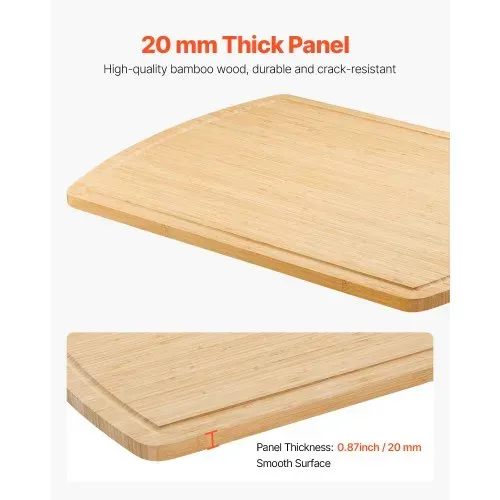 VEVOR Nudelbrett Herdabdeckung, Herdabdeckplatten aus Bambusholz für Elektroherd & Gasherd, Herdplatten-Abdeckung für Arbeitsfläche und Tablett, Abdeckplatte (76,2 x 55,88 cm) – Bild 3