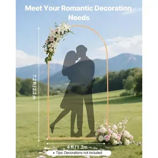 VEVOR Hochzeitsbogen, 2,2 x 1,2 m, Hintergrund Ständer, 1 Set goldfarbener Metallbogen, Traubogen, Ballonbogen für Hochzeiten, Geburtstagsfeiern, Abschlussfeiern, Feiertage & Zeremoniendekoration VEVOR Hochzeitsbogen, 2,2 x 1,2 m, Hintergrund Ständer, 1 Set goldfarbener Metallbogen, Traubogen, Ballonbogen für Hochzeiten, Geburtstagsfeiern, Abschlussfeiern, Feiertage & Zeremoniendekoration