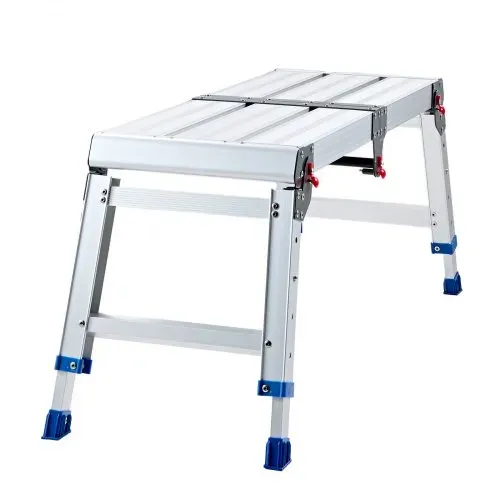 VEVOR Arbeitsplattform 851x305mm, Klappbare Arbeitsbühne aus Alu mit 226,8kg Tragkraft, 360-508mm Höhenverstellbare Laufbühne mit Sicherheitsverriegelung, Tragbare Stufenleiter für Haus Werkstatt – Bild 8