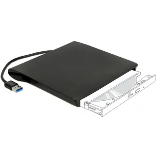 Externes Gehäuse für 5.25? Ultra Slim SATA Laufwerke 9,5 mm zu USB Typ-A Stecker, Laufwerksgehäuse Externes Gehäuse für 5.25? Ultra Slim SATA Laufwerke 9,5 mm zu USB Typ-A Stecker, Laufwerksgehäuse