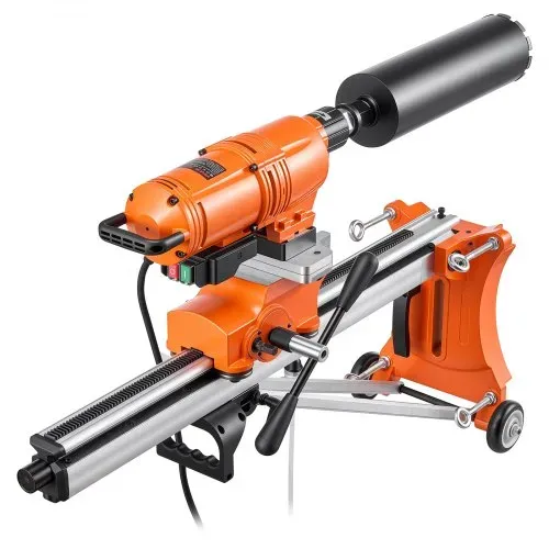 VEVOR Diamant Kernbohrgerät 4500W Kernbohrmaschine Trocken & Nass 20-450mm, für Beton Ziegel Stein 127mm Nassbohrer Neigbarer Ständer Fahrgestell 1150U/min 3-Stufiger Drehzahlregler UNC1 1/4-7-Gewinde – Bild 9