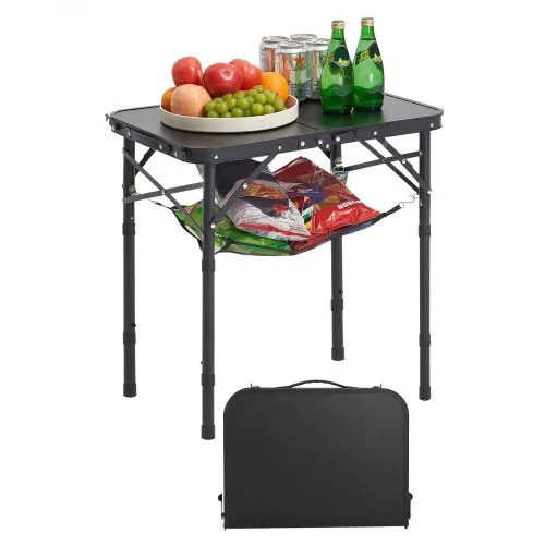 VEVOR Klapptisch Buffettisch tragbarer Allzwecktisch 60 x 40 cm, höhenverstellbarer Tisch (für 2-4 Personen) mit Tragegriff, Gartentisch Campingtisch für Partys Picknick Camping Grillen, Schwarz VEVOR Klapptisch Buffettisch tragbarer Allzwecktisch 60 x 40 cm, höhenverstellbarer Tisch (für 2-4 Personen) mit Tragegriff, Gartentisch Campingtisch für Partys Picknick Camping Grillen, Schwarz