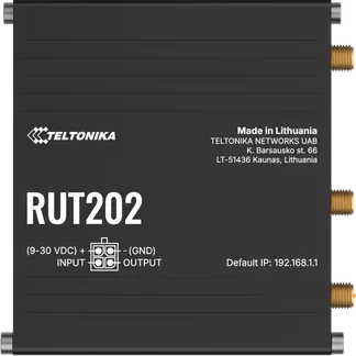 Teltonika · Router · RUT202 · Kompakter industrieller Dual-SIM-Router Teltonika · Router · RUT202 · Kompakter industrieller Dual-SIM-Router