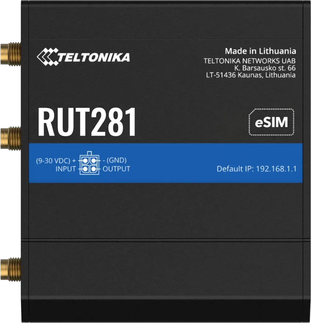 Teltonika · Router · RUT281 · Kompakter-4G/LTE Router Teltonika · Router · RUT281 · Kompakter-4G/LTE Router