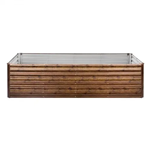 VEVOR Hochbeet Metall 240x120x62 cm, Rechteckiges Gartenbeet, Pflanzkasten-Set für Außenbereich, Gemüsebeet mit Handschuhen, Blumenbeet, Pflanzbeet, Pflanzkübel, Frühbeet für Blumen & Gemüse – Bild 8