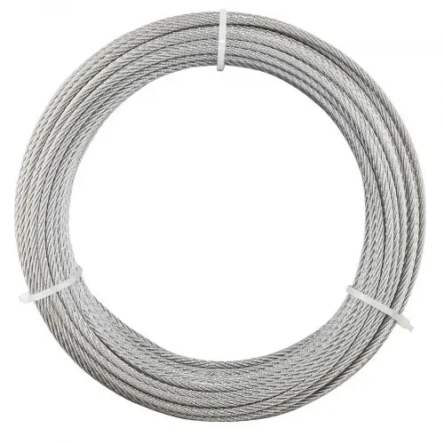 VEVOR Edelstahldrahtseil φ3,2 mm 30,5 m Länge, Drahtseil aus Edelstahl 304 mit einer Bruchlast von 7,1 kN, 7x7 Litzen, Stahlseil für Terrassengeländer, Gartenspaliere, inkl. Crimpzange – Bild 8