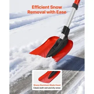VEVOR Schneeschaufel, 22 cm Schneeräumer mit D-förmigem Griff, Schneeschieber 910–1020 mm, Schneeschippe, Schneeschüppe, Schneeräumwerkzeug aus Aluminiumlegierung für Garten, Auto, Camping VEVOR Schneeschaufel, 22 cm Schneeräumer mit D-förmigem Griff, Schneeschieber 910–1020 mm, Schneeschippe, Schneeschüppe, Schneeräumwerkzeug aus Aluminiumlegierung für Garten, Auto, Camping
