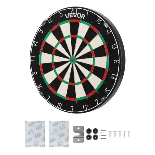 VEVOR Dartscheibe 450 mm, Sisalfaser-Dartboard mit klammerfreiem Bullseye, Blade-Draht & drehbarem Zahlenring, für Party- & Spielzimmer zu Hause (Darts nicht im Lieferumfang enthalten) – Bild 8