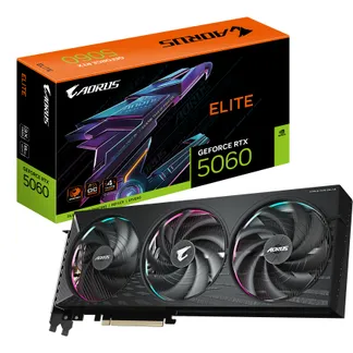 GIGABYTE AORUS GeForce RTX 5060 ELITE 8G Grafikkarte – 8GB GDDR7, 128bit, PCI-E 5.0, 2722 MHz Kerntakt, 3 x DisplayPort, 1 x HDMI, GV-N5060AORUS E-8GD GIGABYTE AORUS GeForce RTX 5060 ELITE 8G Grafikkarte – 8GB GDDR7, 128bit, PCI-E 5.0, 2722 MHz Kerntakt, 3 x DisplayPort, 1 x HDMI, GV-N5060AORUS E-8GD