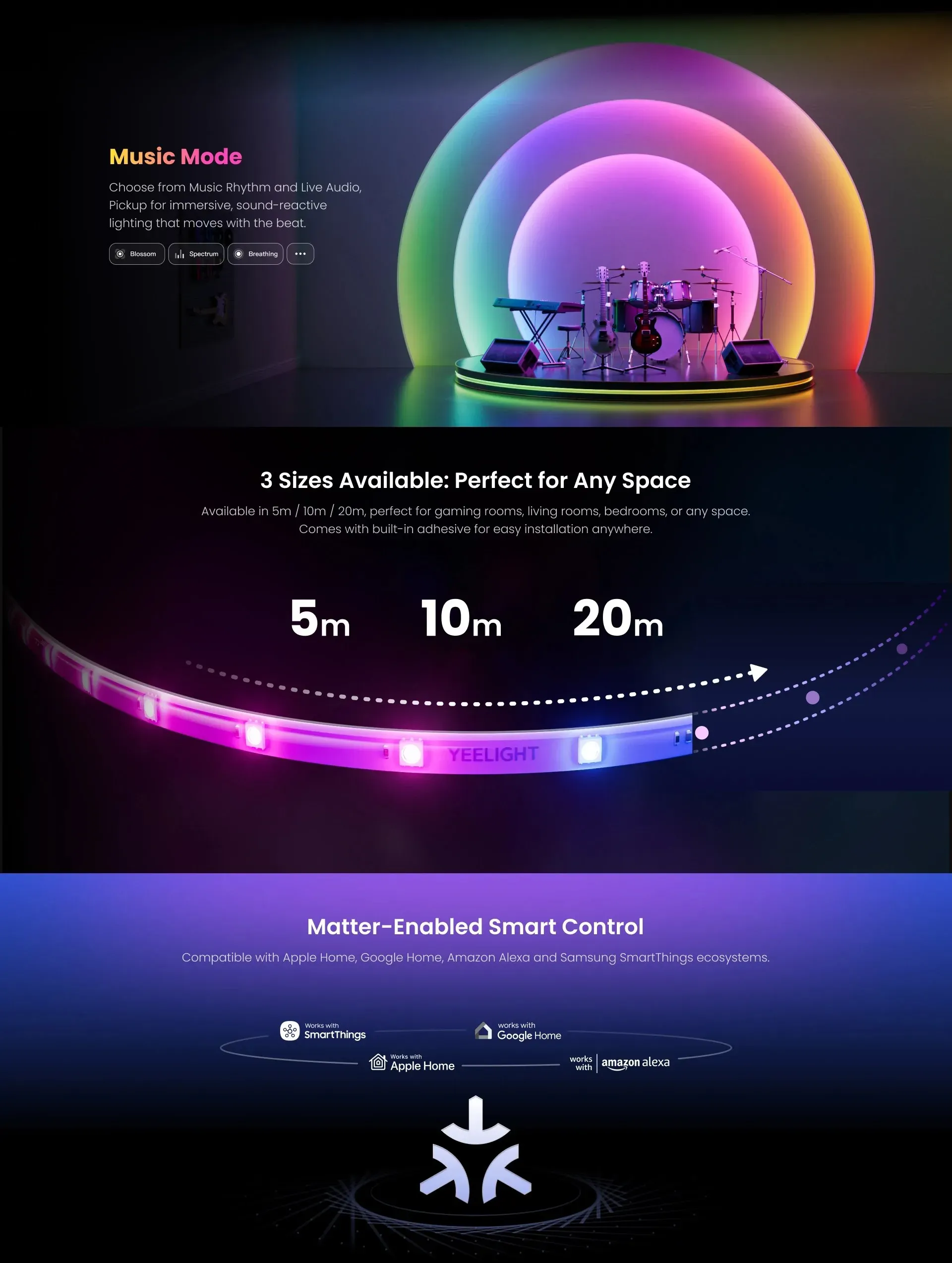 Yeelight Smart LED Strip Lights D1 (EU 5M) Matter – Bild 3