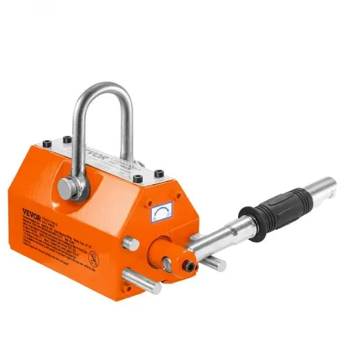 VEVOR Lasthebemagnet Kranmagnet (1500 kg Tragfähigkeit, 3750 kg Zugkraft, -40 bis 80 ℃), 16 Stk. Magnete Handgesteuertes Gabelanheben Magnetlifter Magnetheber Gelb Neodymium Lifting Magnet Werkzeug – Bild 10