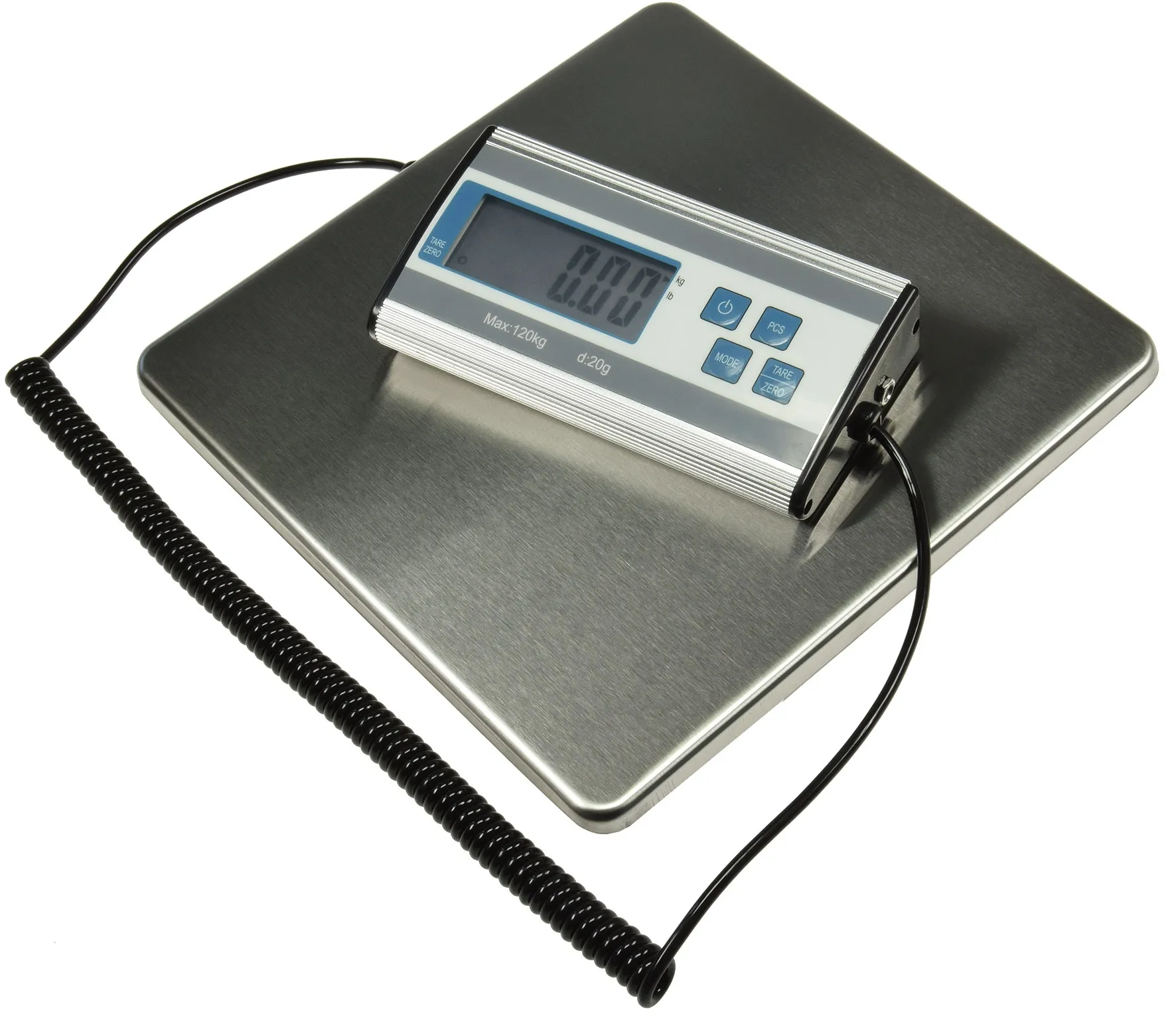 Paketwaage / Versandwaage „CT PW-120“ 0,2-120kg, 27x27cm Edelstahl-Platte Paketwaage / Versandwaage „CT PW-120“ 0,2-120kg, 27x27cm Edelstahl-Platte