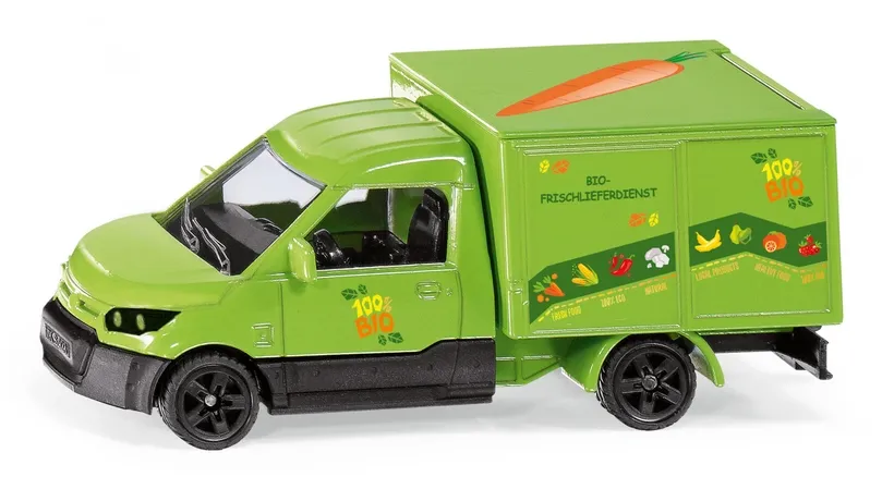 Siku Streetscooter Organic Fresh Delivery Service Rollermodell Vormontiert 1:50 Siku Streetscooter Organic Fresh Delivery Service Rollermodell Vormontiert 1:50