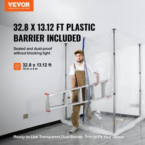 VEVOR Staubschutztür Staubschutzwand 230 x 120 cm, Bautür Staubschutztür Magnetverschluss Zuverlässigste Staubschutz, Baustellentür für Renovierungen & Umbauten, Verstellbarer Ständer 1,1-3,6 m VEVOR Staubschutztür Staubschutzwand 230 x 120 cm, Bautür Staubschutztür Magnetverschluss Zuverlässigste Staubschutz, Baustellentür für Renovierungen & Umbauten, Verstellbarer Ständer 1,1-3,6 m